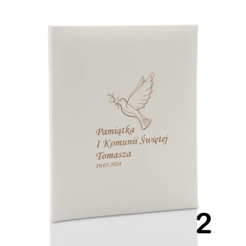 Album komunijny wklejany 40 kremowych stron, personalizowany, 5 wzorów